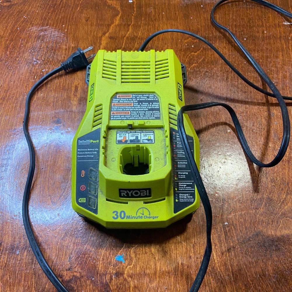 Ryobi One+ 18V Battery Charger P117 IntelliPort Dual Chemistry 30 Minute OS